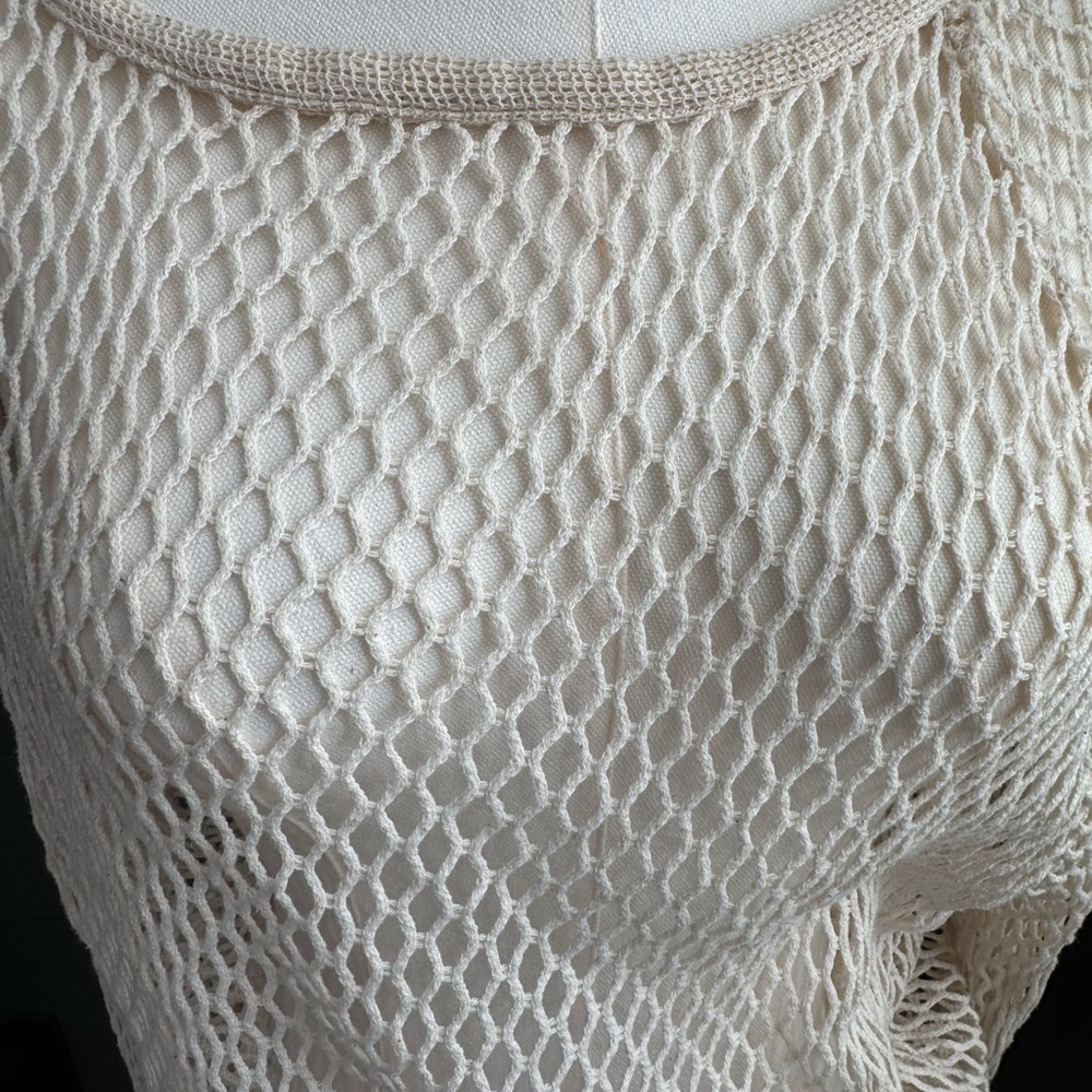 Staring at Stars Urban Outfitters Cream Open-Knit Sweater Beach Coverup Party - Picture 2 of 7